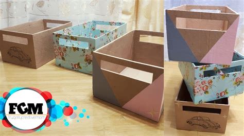 decorate cardboard box metal|diy decorative cardboard storage boxes.